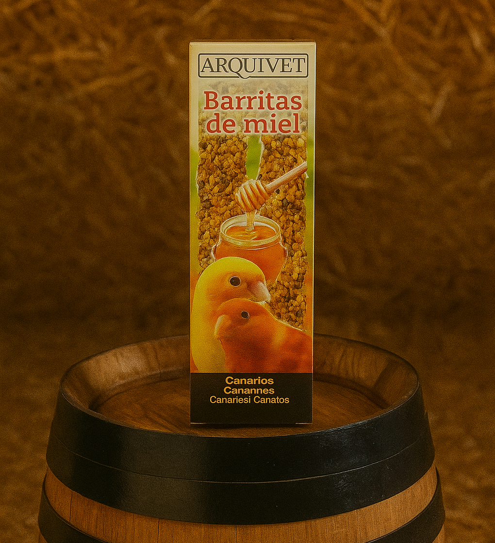Barras de miel para canarios snack natural