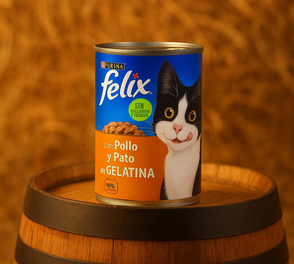 Purina Gelatina Félix con Pollo y Pato 400g – alimento húmedo para gatos